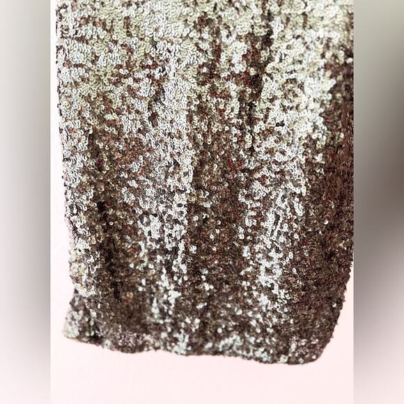 Alice and Olivia Green Sequin Short Sleeve Mini Dress Size S - Picture 6 of 10